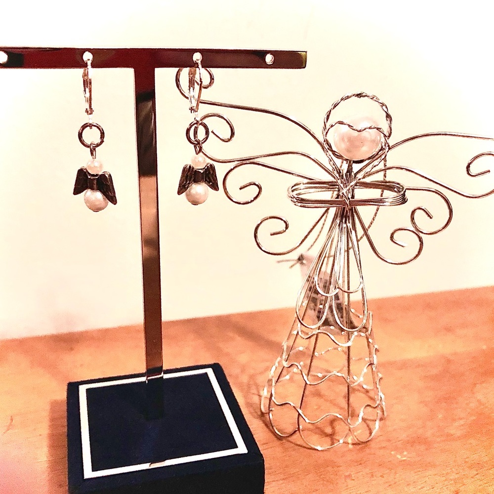 Angel Lever-back Earrings— Designed and Handcrafted By Me 🥰